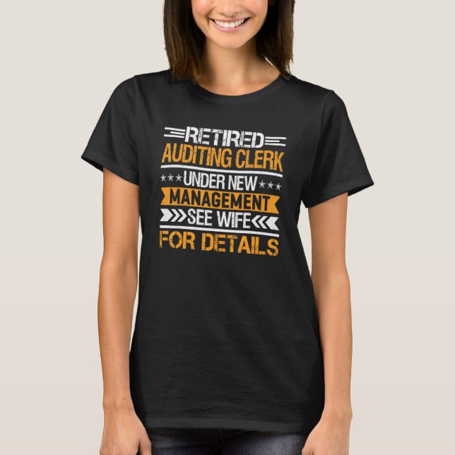 T-shirt Comptable de vérification à la retraite sous nouve (Devant)
