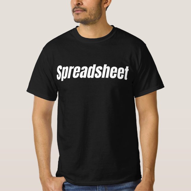 T-shirt Comptable drôle - Tableur (Devant)