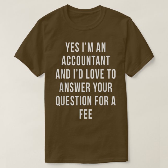 T-shirt Comptable en fiscalité Consulting comptable CPA Bo (Design devant)