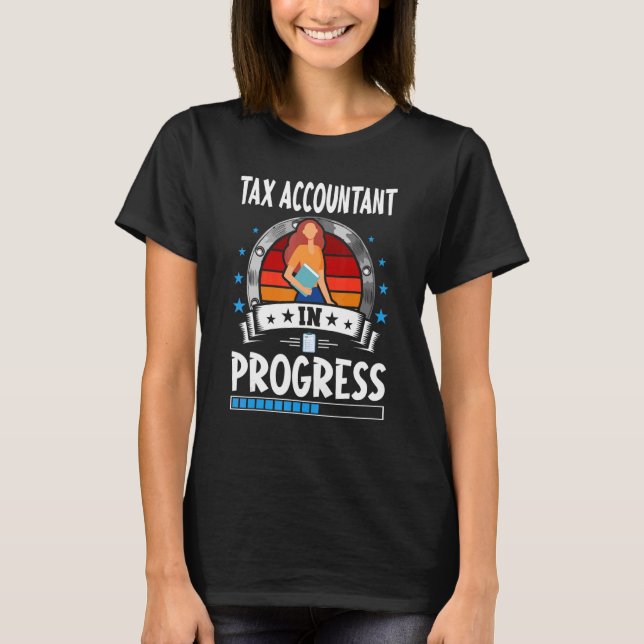 T-shirt Comptable fiscal En Cours Étudiant stagiaire (Devant)