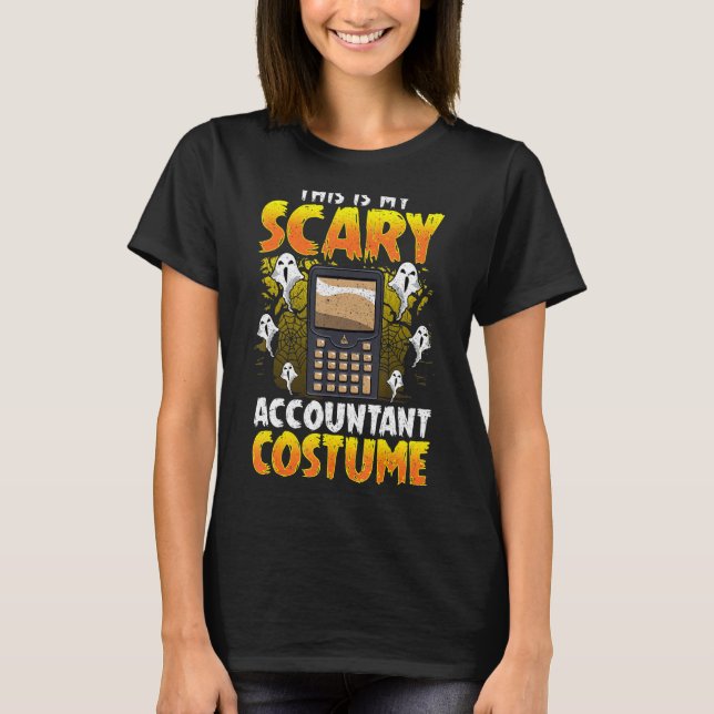 T-shirt Comptable Halloween Costume d'effroi Fantôme d'imp (Devant)