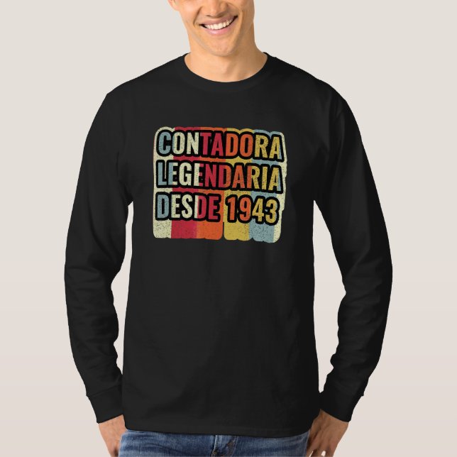 T-shirt Comptable Légendaire Depuis 1943   Expert-comptabl (Devant)