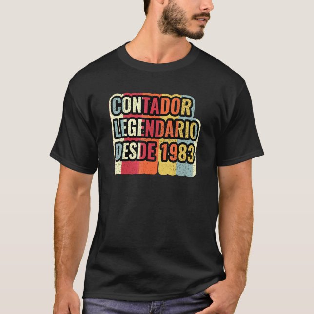 T-shirt Comptable Légendaire Depuis 1983   Expert-comptabl (Devant)