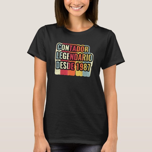 T-shirt Comptable Légendaire Depuis 1987   Accountant (Devant)