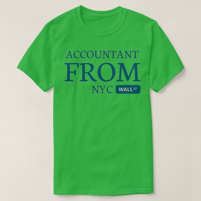 T-shirt Comptable new york je suis comptable de new yo (Design devant)