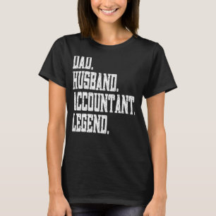 T-shirt Comptable papa Mari Légende Comptabilité