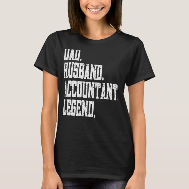 T-shirt Comptable papa Mari Légende Comptabilité (Devant)