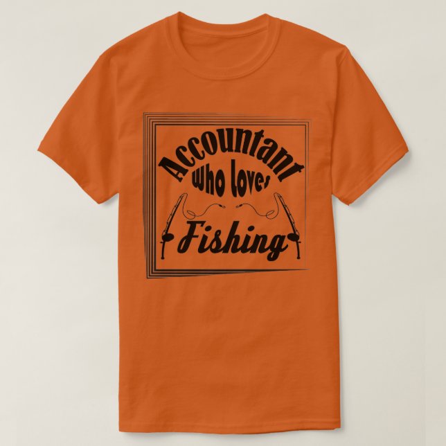 T-shirt Comptable qui aime la pêche 2 (Design devant)
