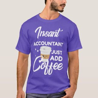 T-shirt Comptable Qui aime le café Drôle cadeau