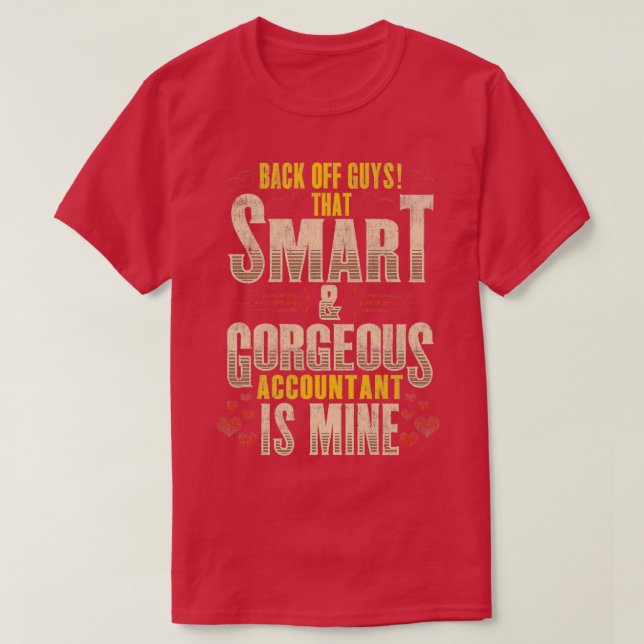 T-shirt Comptable Romantique Cadeau Petit ami ami (Design devant)