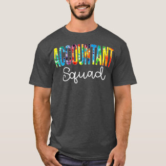 T-shirt Comptable Squad Tie Dye Comptable de l'école Retou