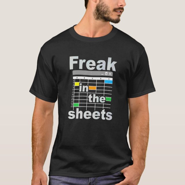 T-shirt Comptable Tableuriste Fou Dans Les Feuilles Nerd  (Devant)