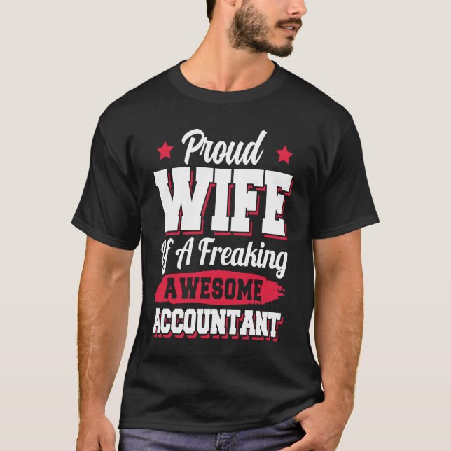T-shirt Comptable Tenue De Comptes Comptable Épouse (Devant)