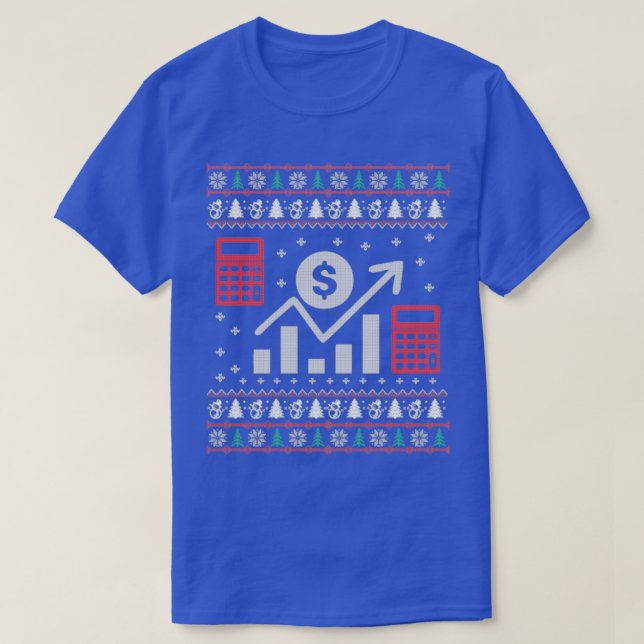 T-shirt Comptable Ugly Christmas Sweater Cadeau (Design devant)