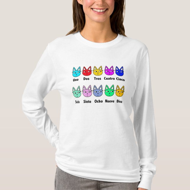 T-shirt Compte des chats espagnols (Devant)