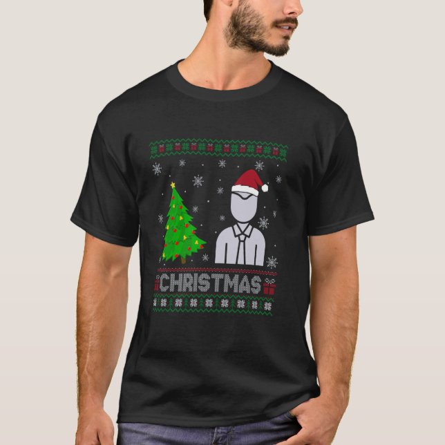 T-shirt Compte Exécutif Xmas Arbre Éclairage Laide Noël (Devant)