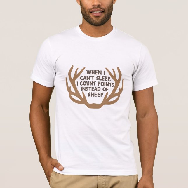 T-shirt Compter des points sur Antlers/Rack drôle pour cha (Devant)