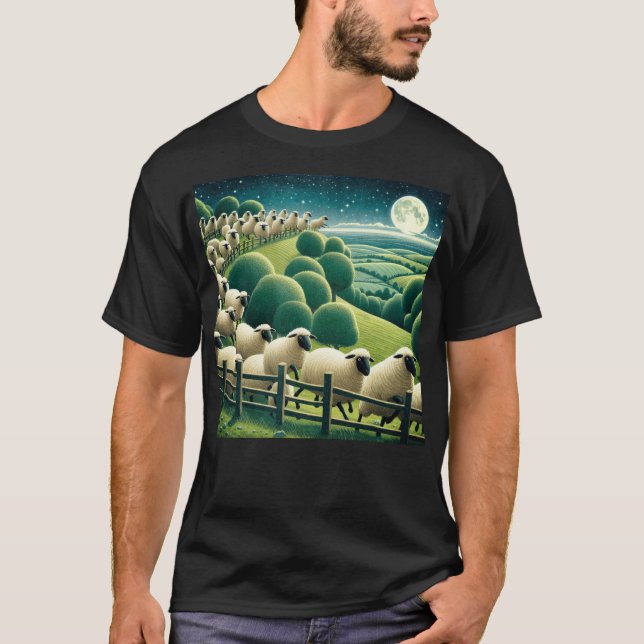 T-shirt Compter les moutons (Devant)