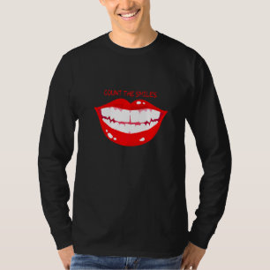 T-shirt Compter Les Sourires Lèvres Rouges Souriantes