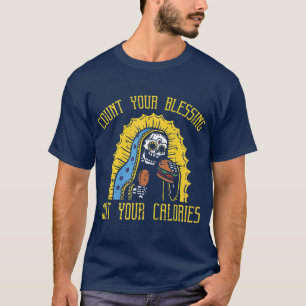 T-shirt Compter vos bénédictions pas vos caloriesFunn