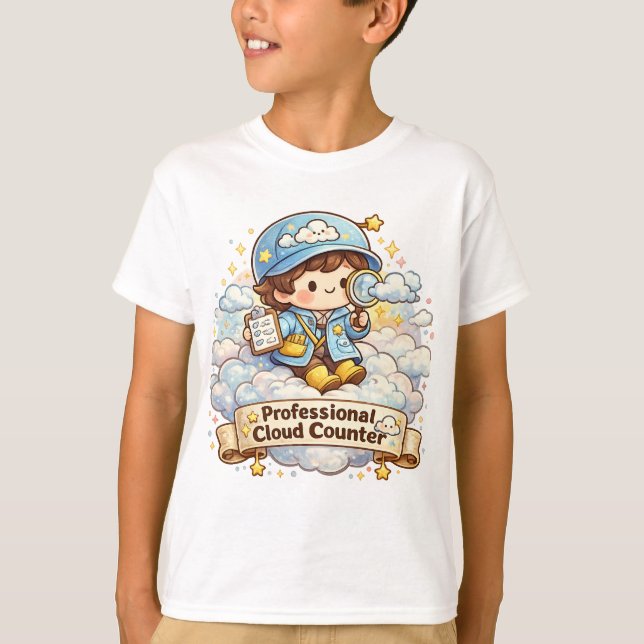 T-shirt Compteur de Nuages Professionnel (Devant)