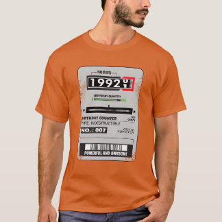 T-shirt compteur d'électricité anniversaire 1992 cadeau él