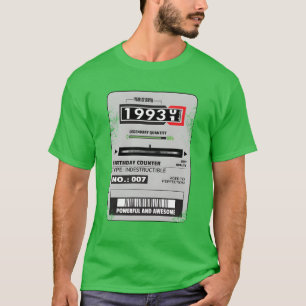 T-shirt compteur électrique anniversaire 1993 cadeau élect