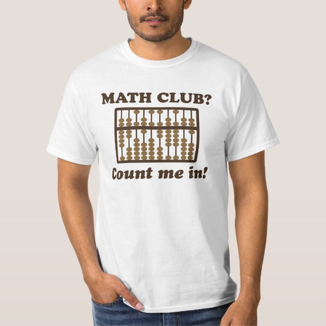 T-shirt Comptez-moi dans le club de maths (Devant)