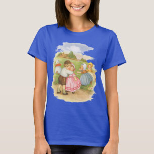 T-shirt Comptines de Mère l'Oie Georgie Porgie vintage
