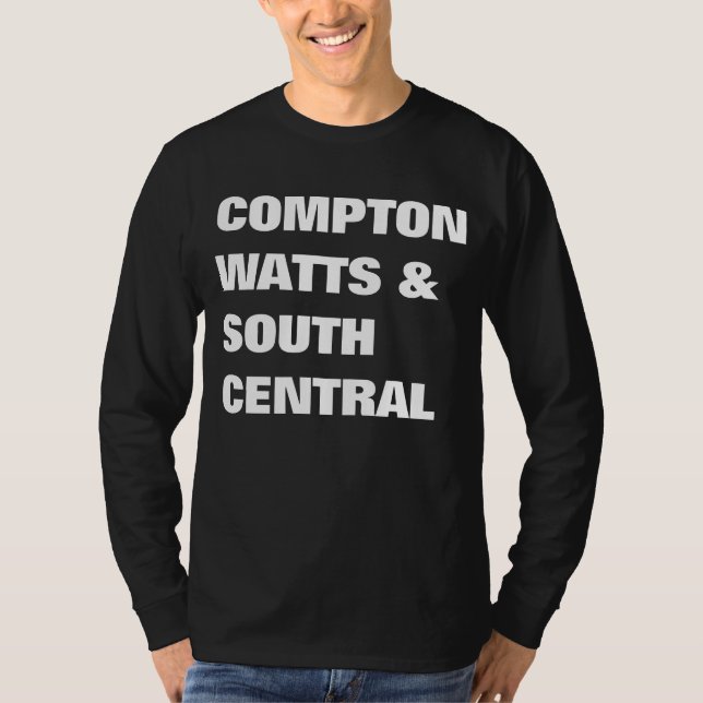 T-shirt Compton, watts et central du sud (Devant)