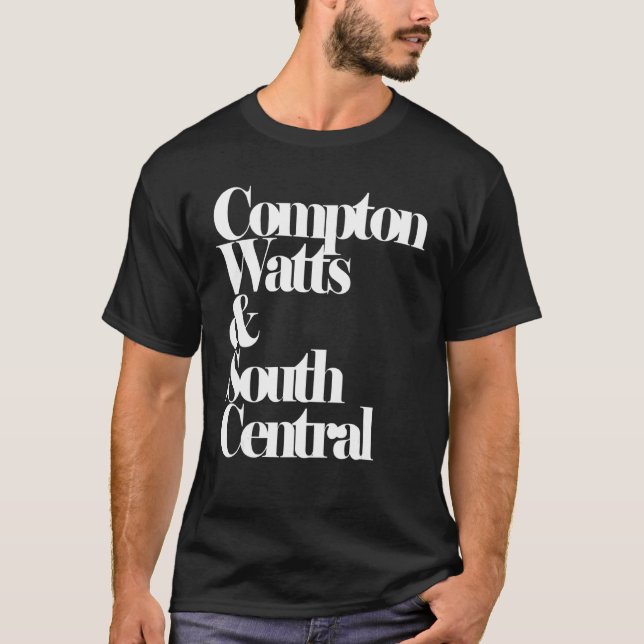 T-shirt Compton Watts & Hip Hop de South Central (Devant)