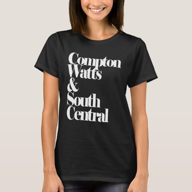 T-shirt Compton Watts & Hip Hop de South Central (Devant)