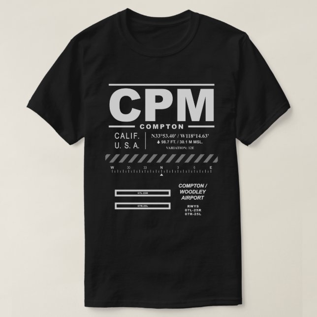 T-shirt Compton / Woodley Airport CPM (Design devant)
