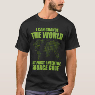 T-shirt Computer Hacker Funny Code source Cybersécurité