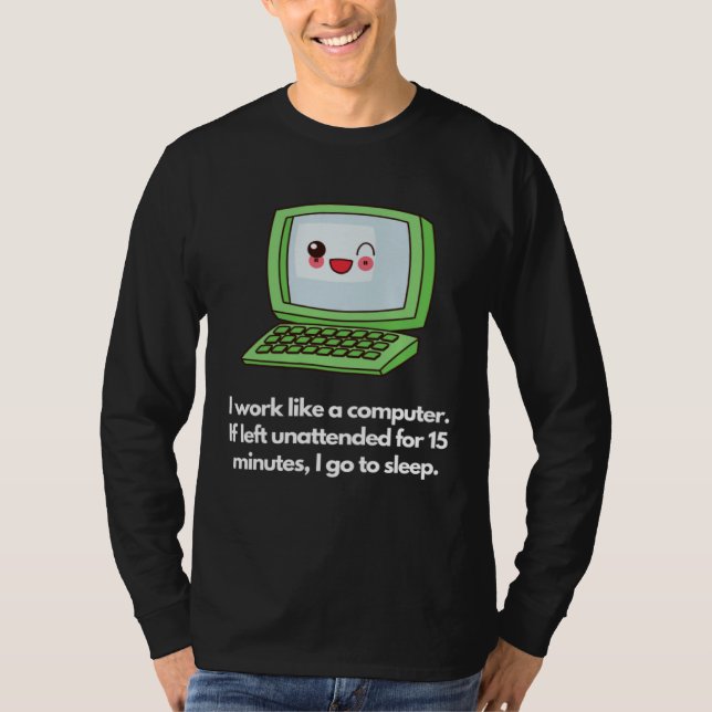 T-shirt Computer-like work mode, sleep when idle (Devant)