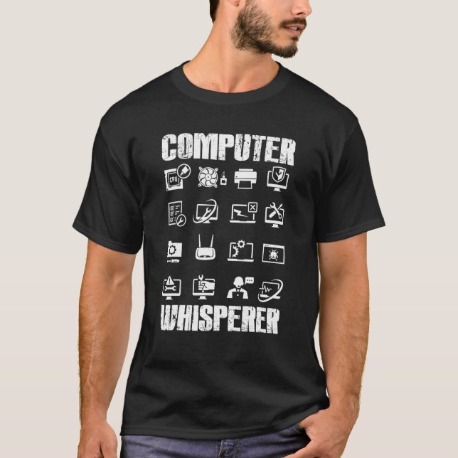 T-shirt Computer Whisperer Funny Computer Science Cadeaux  (Devant)
