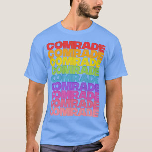 T-shirt Comrade Arc-en-ciel Rétro Style de typographie Des