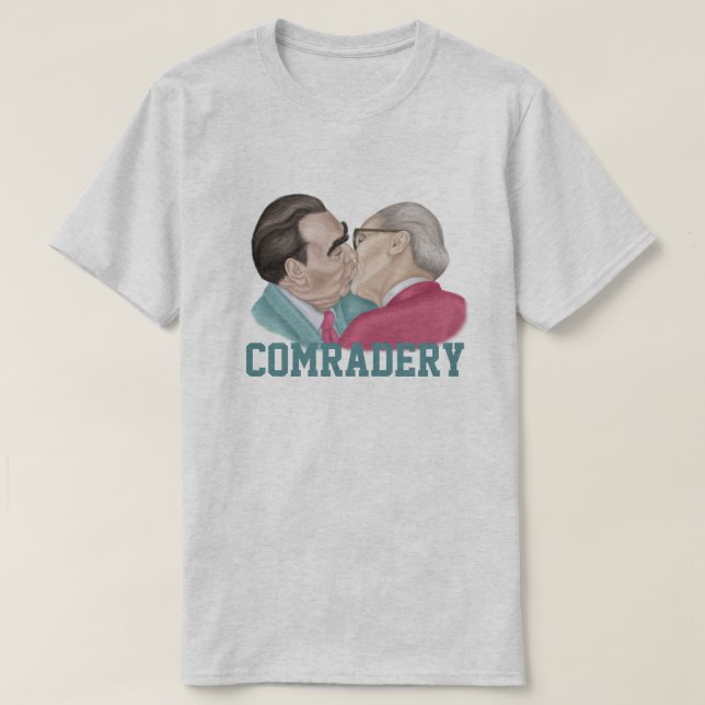 T-shirt Comraderie - Honecker embrassant Brezhnev (Design devant)