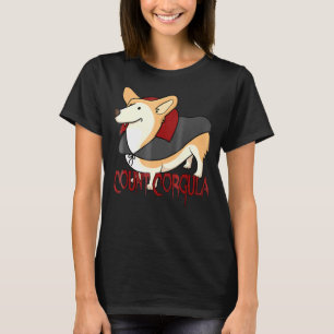 T-shirt Comte Corgula Halloween Corgi Chien Vampire Dracul