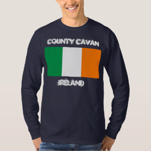 T-shirt Comté de Cavan, Irlande avec drapeau irlandais