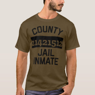 T-shirt Comté de Costume Funny Prisoner Jail Inmate Hallow