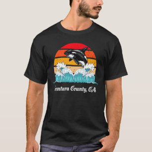 T-shirt Comté de Ventura CA Vintage dérangé Orca Killer W