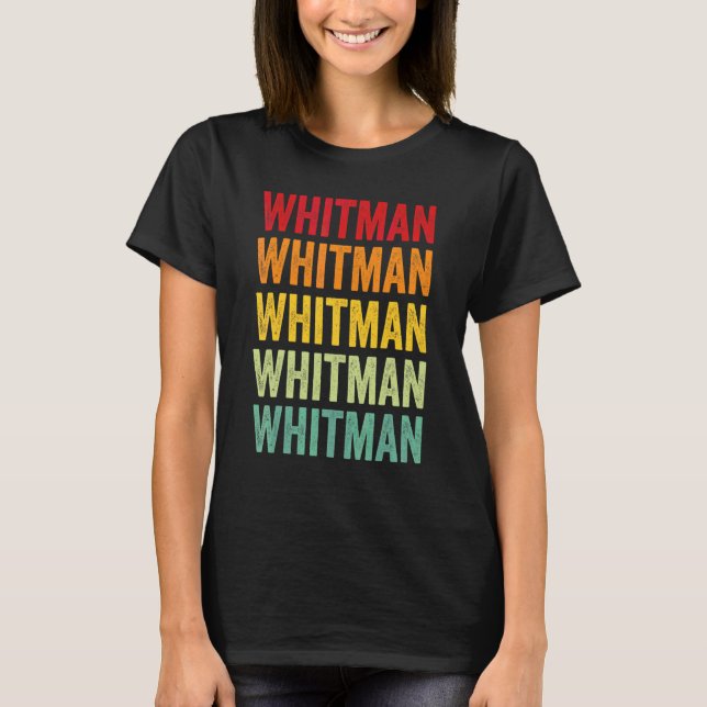 T-shirt Comté de Whitman Washington Conception de texte ar (Devant)