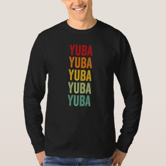 T-shirt Comté de Yuba Californie Texte Arc-en-ciel