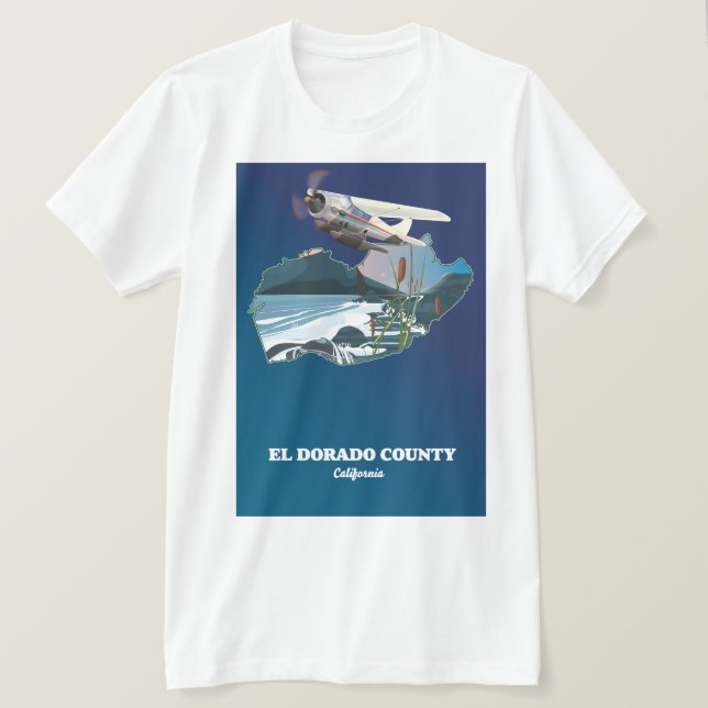 T-shirt Comté d'El Dorado Californie carte (Design devant)