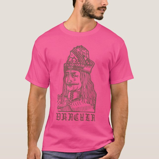 T-shirt Comte Dracula Vlad l'Empaleur Valachie Vampire O (Devant)