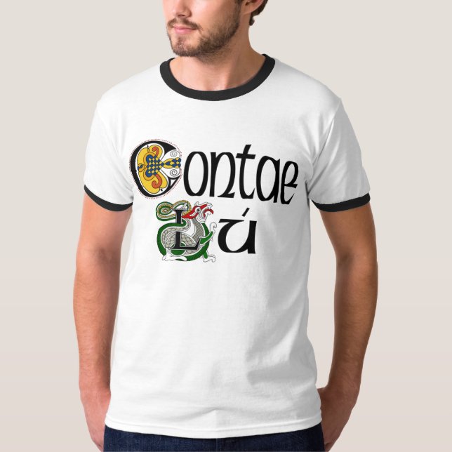 T-shirt Comté Louth (gaélique) (Devant)