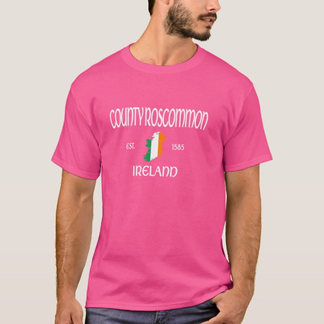 T-SHIRT COMTÉ ROSCOMMON IRLANDE (Devant)