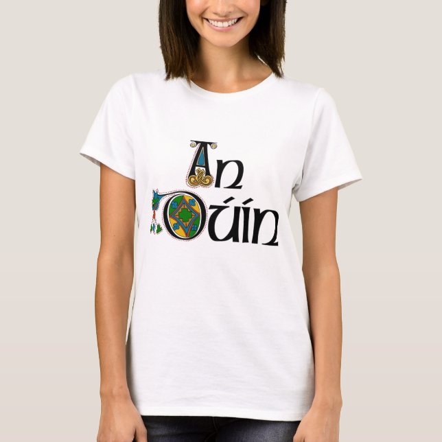 T-shirt Comté vers le bas (gaélique) (Devant)