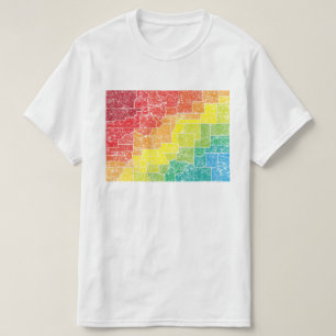 T-shirt comtés de couleur du Colorado